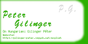 peter gilinger business card